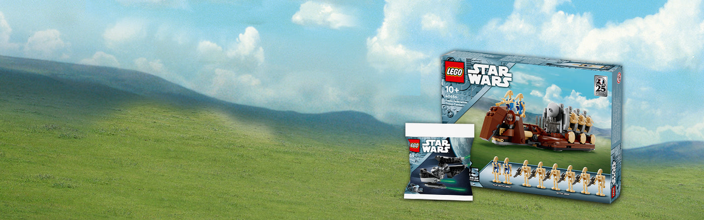 Купете продукти LEGO® Star Wars™ на стойност над 320 Leva и в чест на тази годишнина ние ще ви подарим този изключителен комплект!