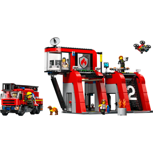 LEGO® City - Tűzoltóállomás és tűzoltóautó (60414)